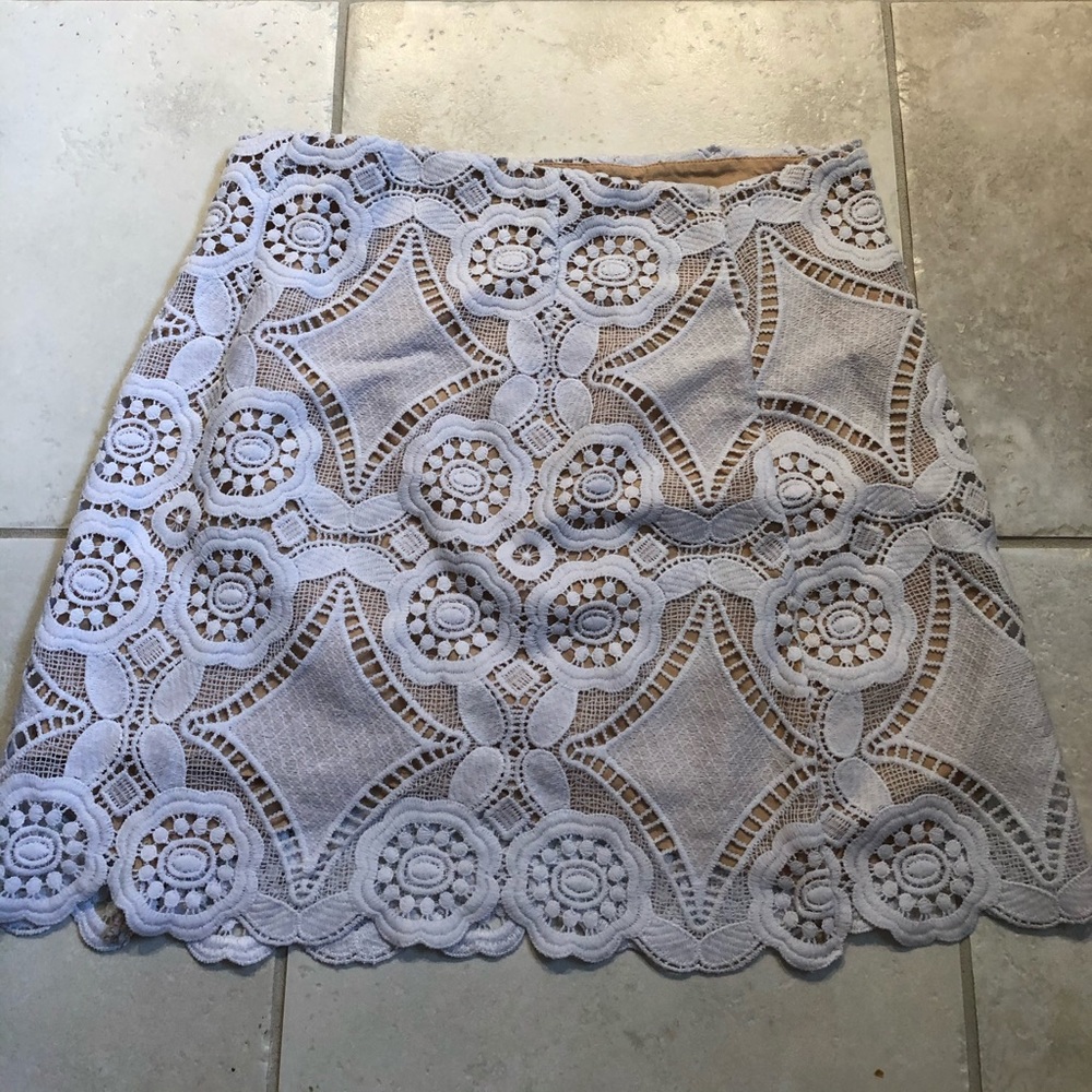Abercrombie and Fitch white skirt.